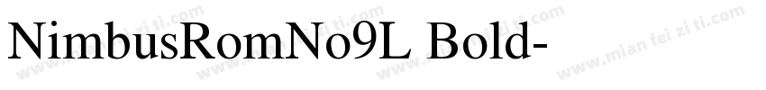 NimbusRomNo9L Bold字体转换